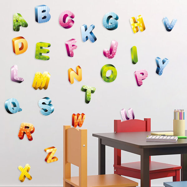 Alphabet Wall Decals ABC Stickers Learning Wall Decor for Kids Room Daycare Classroom Playroom Baby Nursery Decorations - Image 3