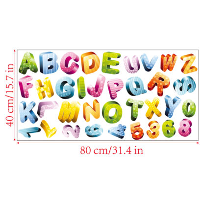 Alphabet Wall Decals ABC Stickers Learning Wall Decor for Kids Room Daycare Classroom Playroom Baby Nursery Decorations - Image 7